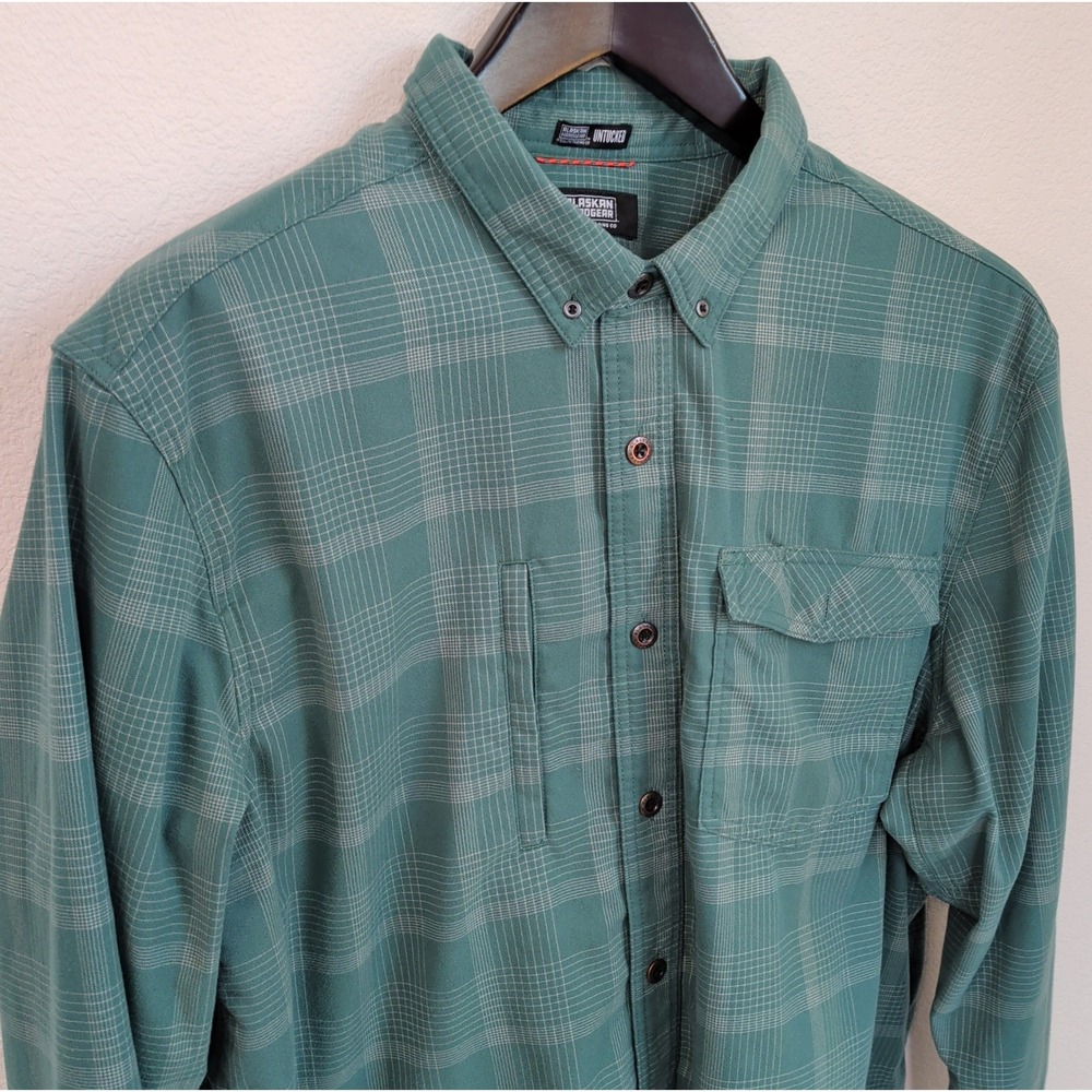 AKHG Duluth Boars Nest Performance Flannel Shirt 2XL Spruce Plaid Zip 30475